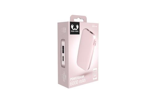 Power Bank Fresh  n rebel 6000 mAh USB-C - Rosa Online Hot Sale