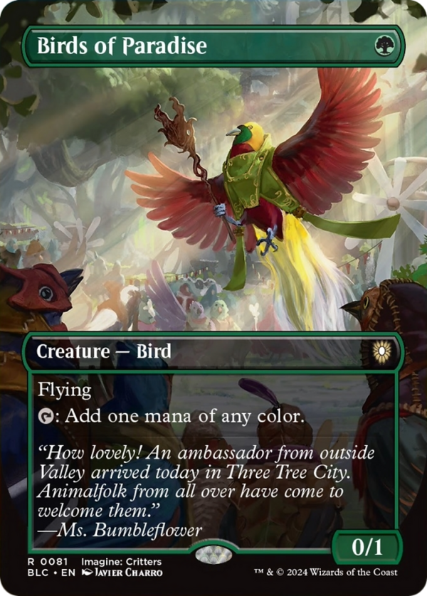 Birds of Paradise (Borderless) [Bloomburrow Commander] For Cheap