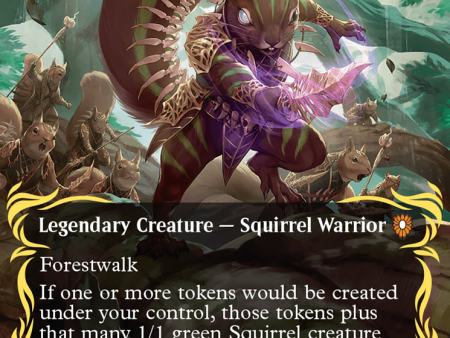 Chatterfang, Squirrel General (Borderless) (Raised Foil) [Bloomburrow Commander] Online